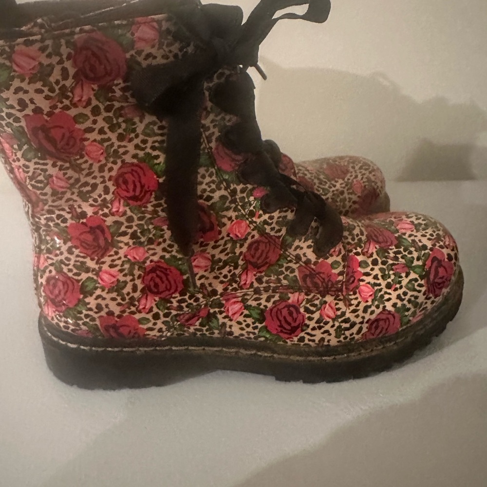 Betsey X Torrid Floral Leopard Print Boots